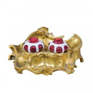 Maison Henry Dasson (Parigi 1825 - 1896) - Calamaio doppio in bronzo dorato.