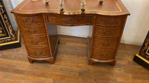 English mahogany burr desk