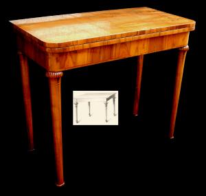 Vienna 1820 c.a. Rare game table (also as a refined console if desired) in practically intact condition from early Viennese Biedermeier, from the circle of Joseph Danhauser.