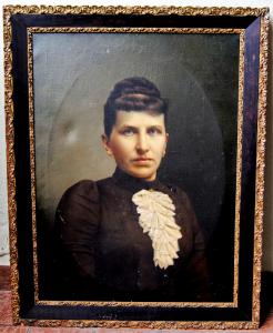 Ritratto austriaco di dama del pieno '800 di scuola austriaca