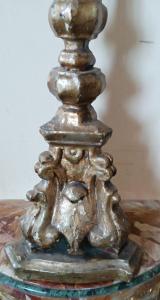 Antico candeliere in legno barocco - Foto 5
