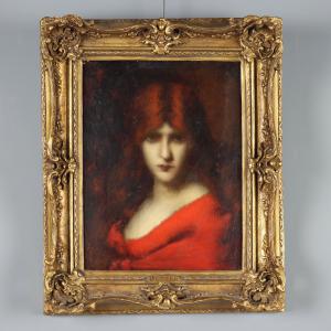 Dipinto Antico Attribuito a Jean-Jacques Henner XIX Secolo