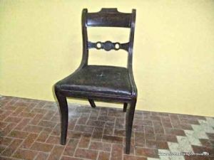 Antique lot of four mahogany Regency period chairs