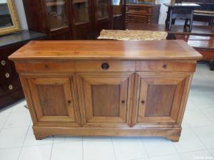 CREDENZA RESTAURATA A TRE PORTE IN CILIEGIO EPOCA 800