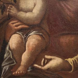 Antico dipinto italiano Madonna con bambino del XVII secolo - Foto 10