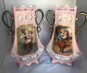 Late 19th-century "Old Paris" porcelain vases