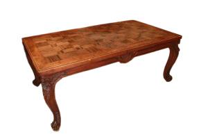 Grande tavolo provenzale rettangolare allungabile in legno di noce 1800