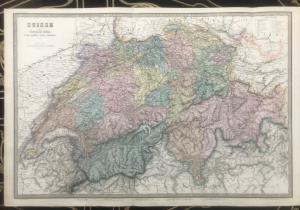 Mapa Grande da Suíça 1870