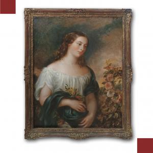 PAINTING ALLEGORY OF SPRING EARLY 19TH CENTURY