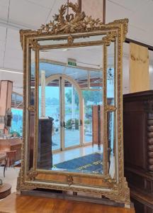 Specchio - Specchiera del 700 con cornice foglia oro H 180 - L 110
