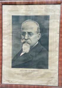Etching of Cesare Lombroso