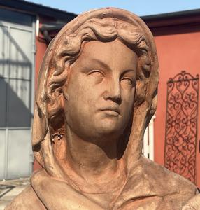 Große Terrakotta-Skulptur: Madonna mit Kind - Foto 6