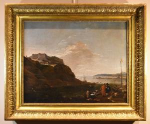 Vista do Mediterrâneo, Thomas Wyck (1616 - 1677), assinado