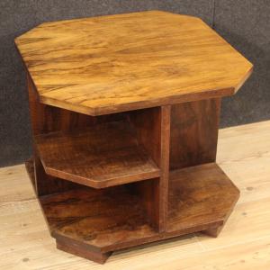 Mesa de centro italiana de design em madeira de nogueira