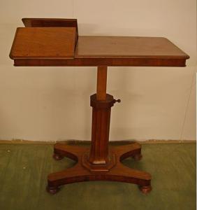 Antique French mahogany lectern from the 1800s