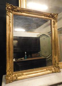 specc346 - specchiera in legno dorato, epoca '800, misura cm l 73 x h 85  