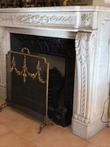 Neoclassical fireplace with vintage reducer