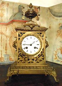 RARISSIMO OROLOGIO A EDICOLA O PAGODA IN BRONZO Funzionante