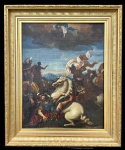 Dipinto olio su tela raffigurante la ‘conversione di San Paolo’.