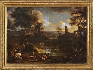 Jacob de Heusch Paisagem animada VENDIDO