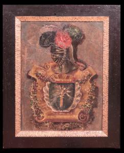 Dipinto raffigurante "Stemma nobiliare" sec.XVIII