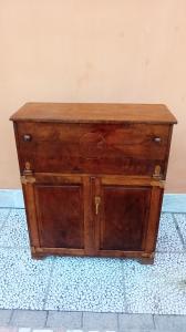 Rustic cupboard with drop-leaf desk. 93W x 110H