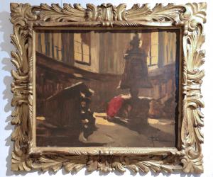Cattaneo Achille (Milano 1872-1931) - Interno di chiesa