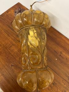 Alte Murano Glas Laterne, 19. Jahrhundert, 48x30cm