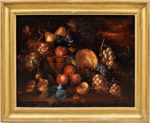 Pittore italiano (XIX sec.) - Natura morta di frutta.