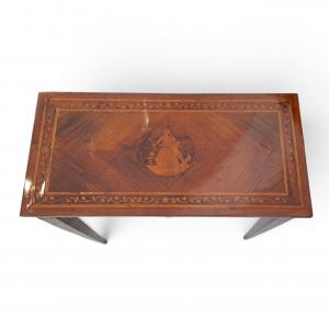 INLAID SMALL WRITING DESK - LOMBARDY - LOUIS XVI - Foto 6