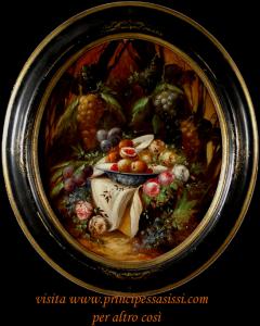 Pittore della immediata cerchia o forse bottega di Fanz Xaver Petter,  periodo biedermeier,  (1820-30 c.a). Pregevole natura morta