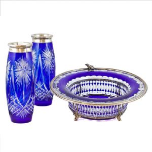Baccarat Kristall und Silber Triotikum
