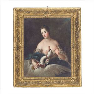 Ritratto della ballerina Santina Olivieri detta la Reggiana come Leda – Antoine Pesne (1683-1757)