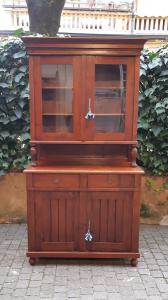 Vetrina antica, credenza con alzata, dell'800