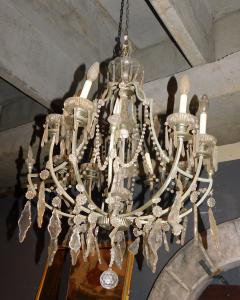 lamp212 - Kronleuchter mit Kristallen, 20. Jahrhundert, Maße ca. 80 cm Umfang x 90 cm Höhe