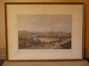 ANTICA STAMPA “LE VEDUTE FERROVIA TORINO-GENOVA” 1853	