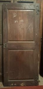 PTE152 - Antica porta semplice con ferri a farfalla, epoca '700, misure cm L 85 x H 194
