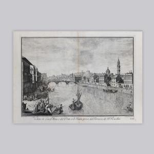 incisione "Veduta del Ponte S.Trinita"