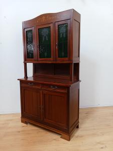 Credenza doppio corpo in mogano- primi '900 - credenzina - buffet vetrina