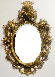 Gilded mirror with “Florentine” volutes - Louis Philippe