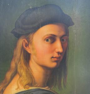 Seguidor de Rafael Sanzio (Urbino 1483 - Roma 1520) - Retrato de Bindo Altoviti. - Foto 6