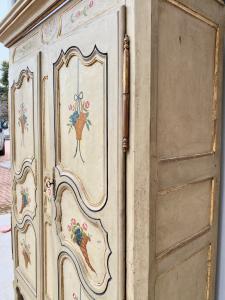 Antique Lacquered Provençal Wardrobe - Restoration in Progress - Foto 9