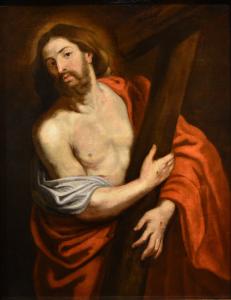 Cristo Carregando a Cruz, Oficina de Anthoon van Dyck (Antuérpia 1599 - Londres 1641)