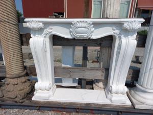 Antique white marble frame