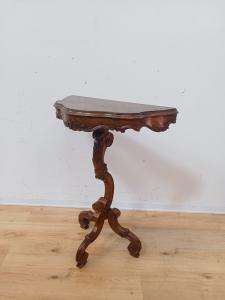 Console mezzaluna in noce stile Luigi XV - consolle taolino - primi 900