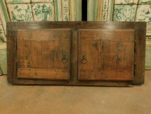 stip222 - poplar cupboard with two doors, from the 18th/19th century, measures cm 103 wide x 48 high