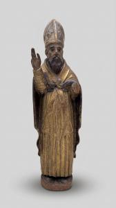 17th Century sculptor, "Saint bishop in act of blessing"