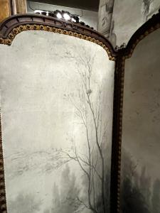 DARS724 - 4-panel folding screen, 19th century, linear measurements cm L 200 x H 125 - Foto 5