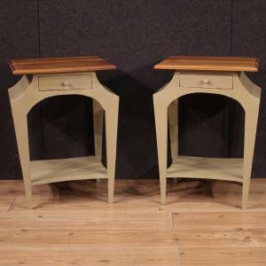 Pair of 80's design bedside tables