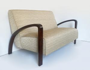 Sofá Art Déco em nogueira - anos 30